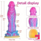 8.6in Silicone Soft Monster Dildo Big Female Masturbator For Anal Toy