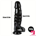 12.9in Realistic Spiral Big Women Dildo For Hands-Free Anal Play