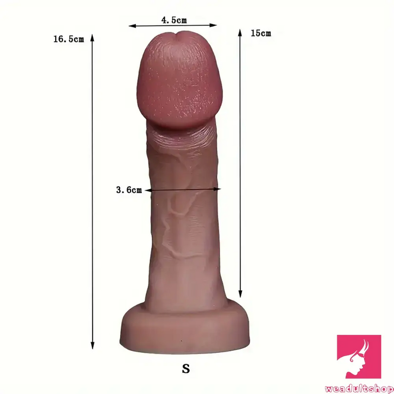 6.5in 7.09in 8.66in Sex Love Big Head Silicone Soft Realistic Dildo