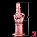 8.27in Middle Finger Fist Silicone Big Soft Dildo For Women Men Orgasm