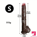 12.2in 14.1in 16.5in Extra Long Big Ebony Silicone Dildo For Male