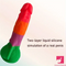 7.9in Silicone Rainbow Soft Dildo For Women Men Couple G-spot Clit