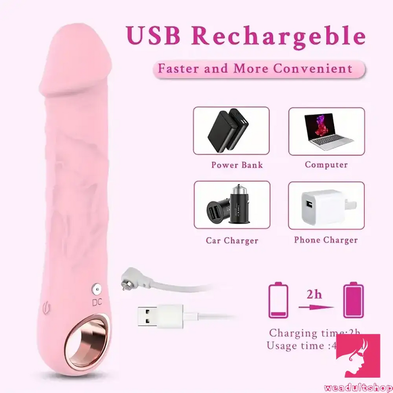 7.08in Liquid Silicone Bendable Soft Vibrating Dildo For Couples