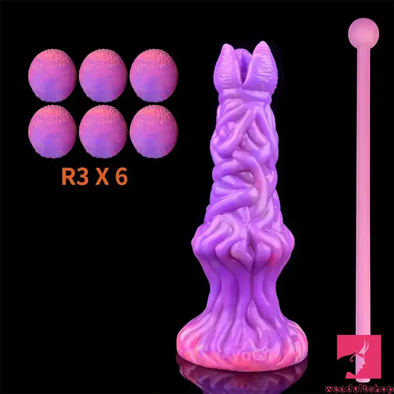 7.99in Luminous Ovipositor Silicone Dildo For Anal Vaginal Orgasm