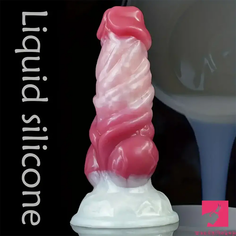 6.89in Liquid Silicone Monster Fantasy Dildo For Couples Solo Anal Play