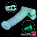 7.78in Liquid Silicone Fantasy Horse Glowing Luminous Real Dildo