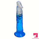 7.28in Soft Silicone Clear Real Dildo For Anus Clitoris Stimulation