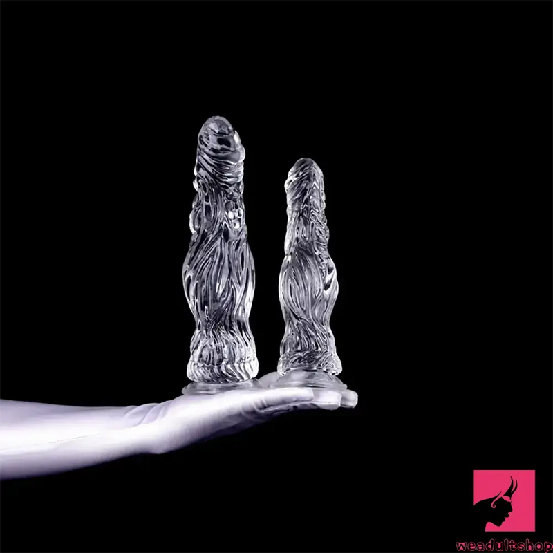 9.5in 10.7in 11.8in Clear Crystal Huge Animal Dildo For Love Adult Toy