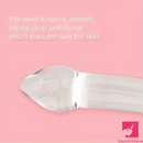 7.87in Clear Premium Unisex Glass Crystal Dildo For Female Male Gay