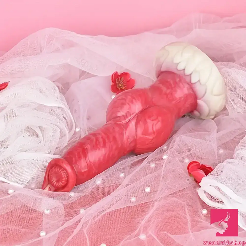 9.25in Big Dog Knot Silicone Soft Dildo For Prostate Vaginal Massage