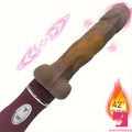 10.6in Large Vibrating Thrusting Big Silicone Soft Heated Dildo Machine