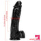 14.37in Large Thick Black Dildo For Anal Vaginal Expansion With Balls