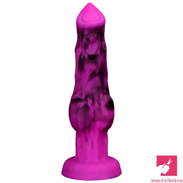 6.65in 7.63in 8.3in 9.25in 10.03in Fantasy Dog Knot Silicone Real Dildo