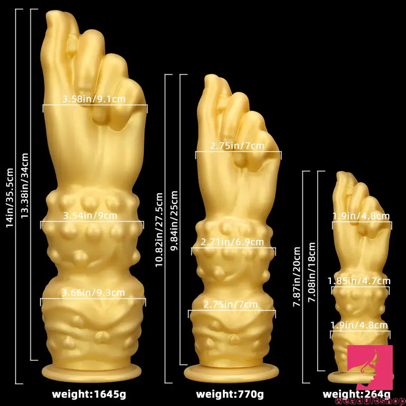 7.87in 10.82in 14in Thick Large Silicone Soft Hands Fist Anal Fat Dildo