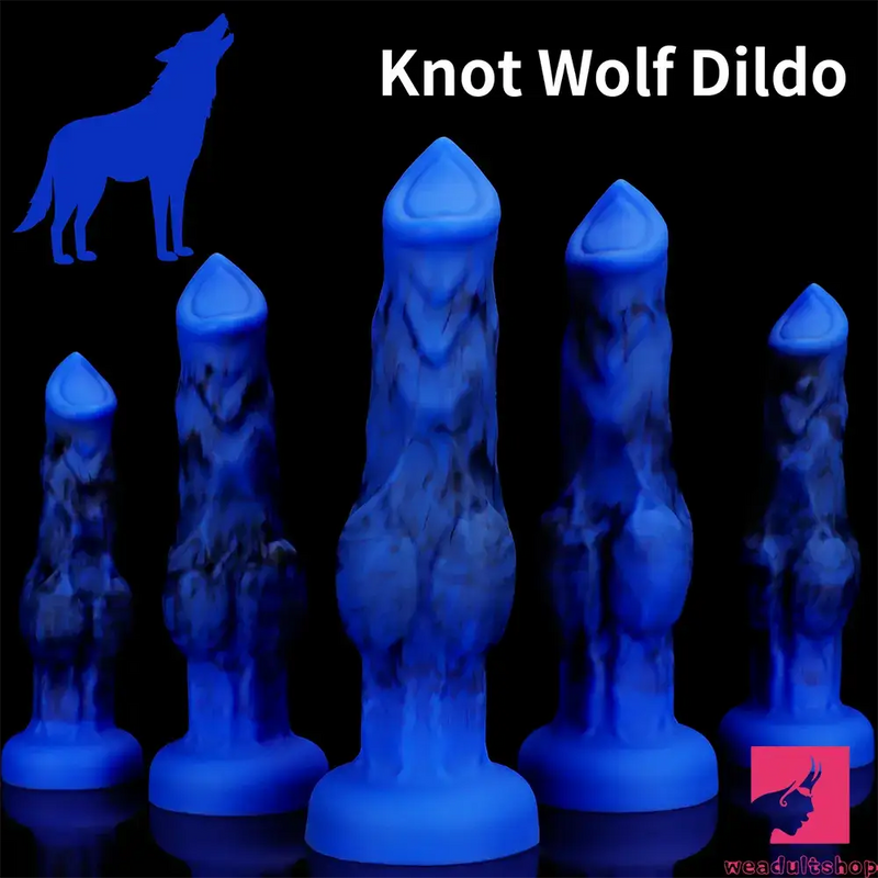 6.65in 7.63in 8.3in 9.25in 10.03in Fantasy Dog Penis Knot Dildo