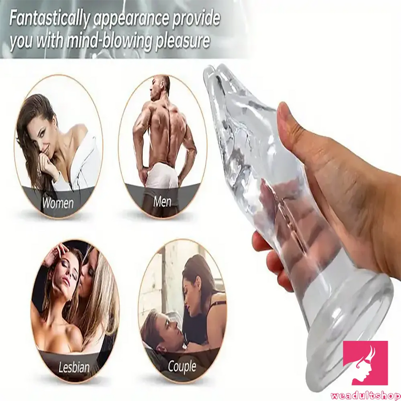 9.6in Big Clear Fist Hand Dildo Adult Sex Toy For Anal Fisting Love