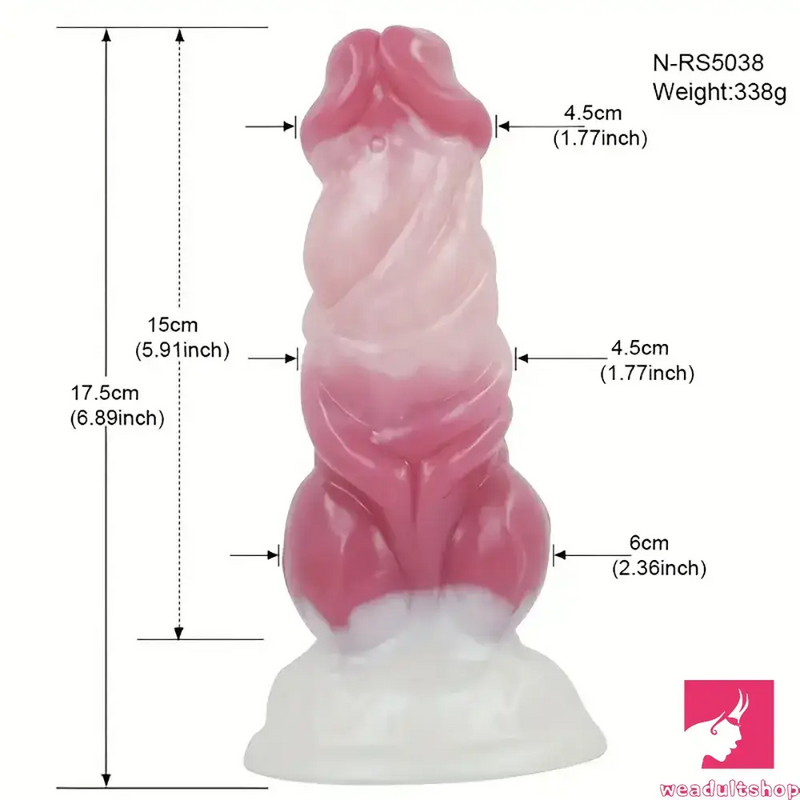 6.89in Liquid Silicone Monster Fantasy Dildo For Couples Solo Anal Play