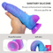 7.4in Unisex Soft Flexible Silicone Luminous Dildo Sex Adult Toy