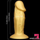 13.38in Super Long Big Silicone Soft Gold Dildo For Women Men