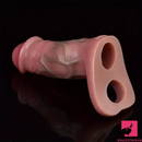 5.3in Lifelike Silicone Soft Dildo Sleeve With Big Knot Cock Extender