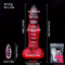 9.25in Retractable Heating Remote Control Vibrating Soft Dildo