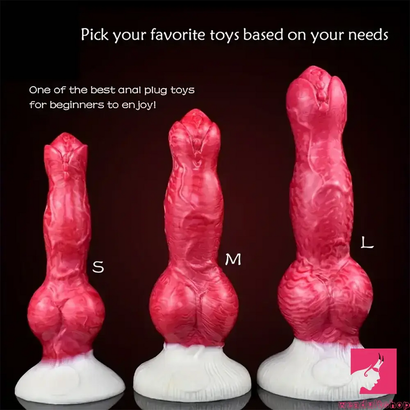 8.27in 9.2in 10.8in Fantasy Dog Cock Silicone Big Knot Soft Male Dildo