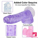 7.3in 7.9in Medical Silicone Confetti Clear Dildo For Beginner Sex Toy