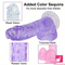 7.3in 7.9in Medical Silicone Confetti Clear Dildo For Beginner Sex Toy