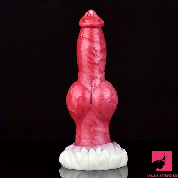 9.25in Big Dog Knot Silicone Soft Dildo For Prostate Vaginal Massage