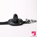 2.17in 3.74in Small Face Chin Dildo BDSM Adult Toy With PU Leather