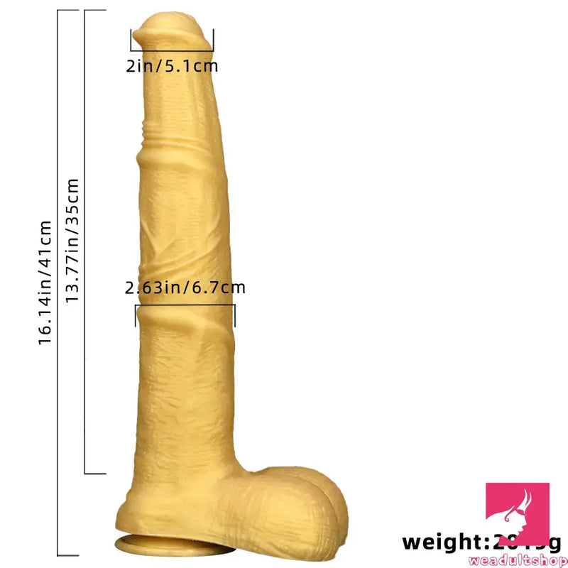 16.14in Super Long Silicone Huge Soft Animal Horse Cock Male Dildo