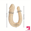 5.51in U-shaped Double Headed Penis Real Dildo For G-Spot Sex