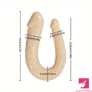 5.51in U-shaped Double Headed Penis Real Dildo For G-Spot Sex