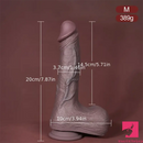 6.1in 7.87in 10.24in Realistic Liquid Silicone Soft Dildo For Women Men