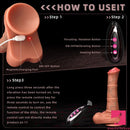 8.85in 4in1 Heating Thrusting Vibrating Rotation Remote Horse Dildo