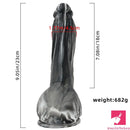 9.05in Premium Large Silicone Soft Mixed Color Dildo For Anus Clit