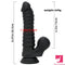 8.07in Black Fantasy Double Layer Silicone Soft Scale Caterpillar Dildo