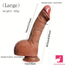 6.89in 7.87in 8.07in Realistic Soft Silicone Real Dildo With Suction Cup