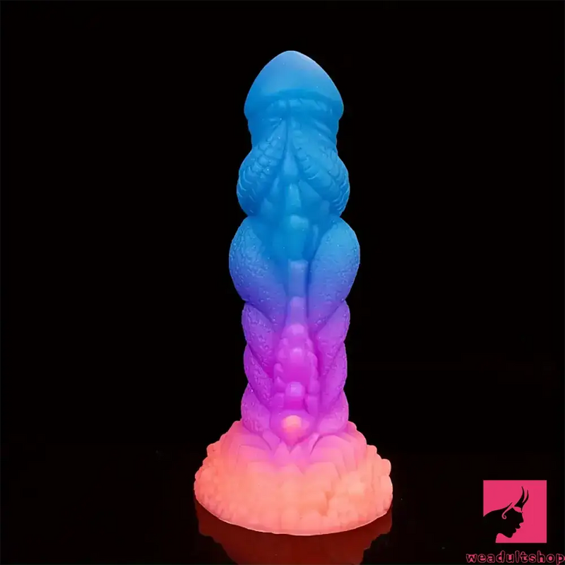 8.66in Silicone Dragon Luminous Real Soft Dildo For Clit Stimulation