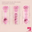 5.4in 5.7in Clear Elegant Unisex Glass Crystal Dildo For Female Sex