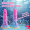 7.8in Monster Luminous Silicone Women Dildo For Hands-Free Sex Play