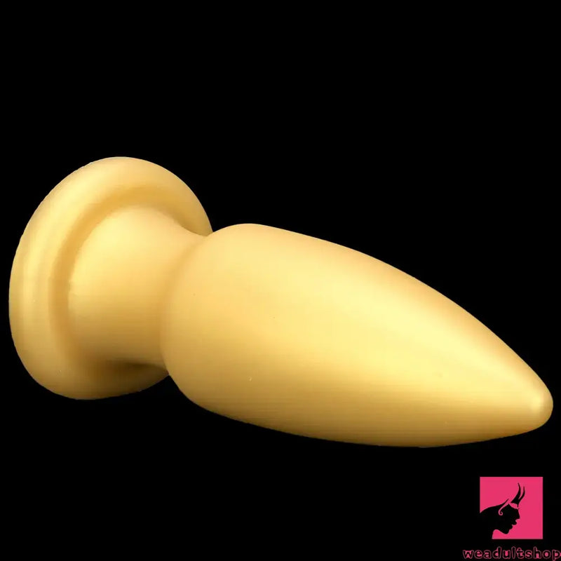 8.85in Premium Gold Soft Liquid Silicone Big Butt Plug Dildo Adult Toy