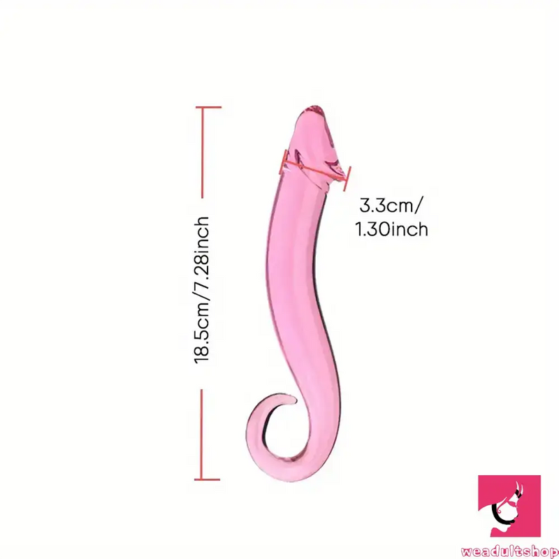 7.09in 7.28in 7.48in Clear Unisex Glass Crystal Dildo For G Spot Orgasm