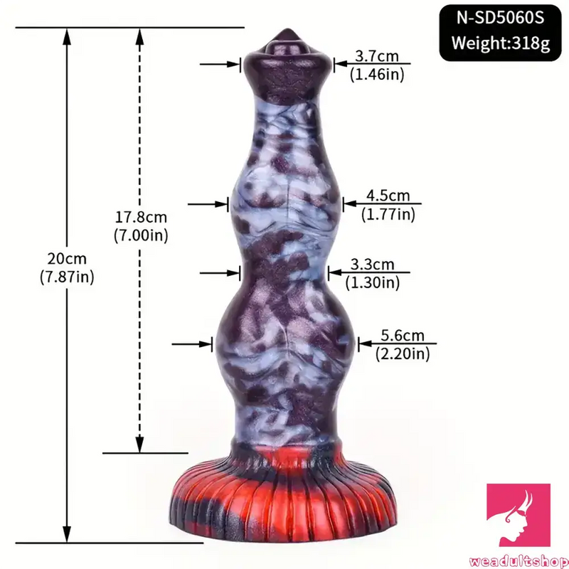 7.87in 7.99in 9.25in Soft Silicone Dog Dildo For Vagina Sex Play