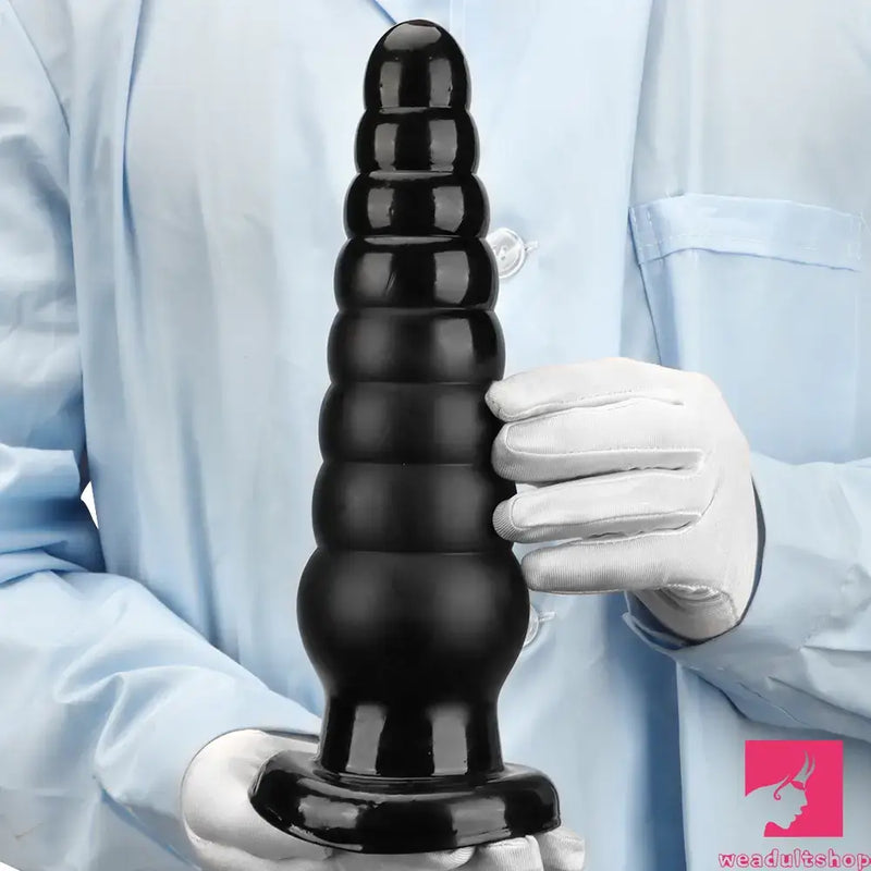 10.63in Realistic Big Silicone Black Dildo Butt Plug For Anal Orgasm