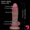 6.18in Lifelike Ejaculating Silicone Soft Real Strap on Dildo With Sucker