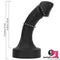 10.63in 12.6in 13.77in Silicone Big Soft Curved Black Mushroom Dildo