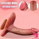 8.26in Soft Real Big Looking Silicone Women Dildo For Hand-Free Anal Play