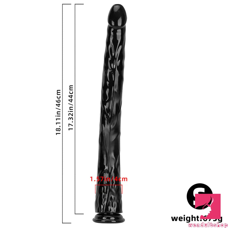 18.11in 22.83in Super Big Long Black Dildo BDSM Sex Toy For Anal Clit