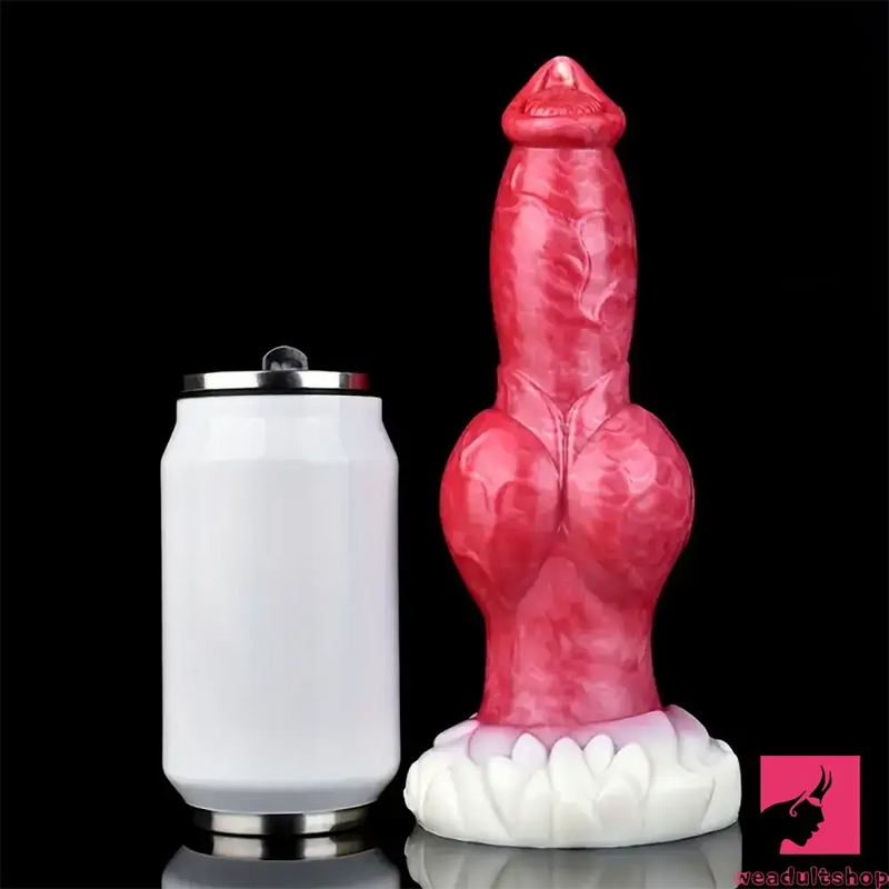 9.25in Big Dog Knot Silicone Soft Dildo For Prostate Vaginal Massage